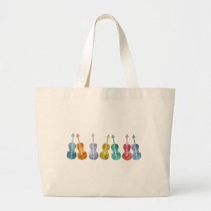 Multicolored Cellos Grote Tote Bag