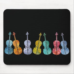 Multicolored Cellos Muismat