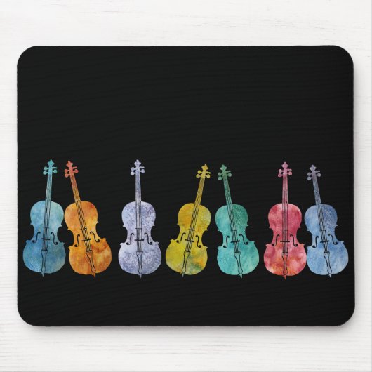 Multicolored Cellos Muismat (Voorkant)
