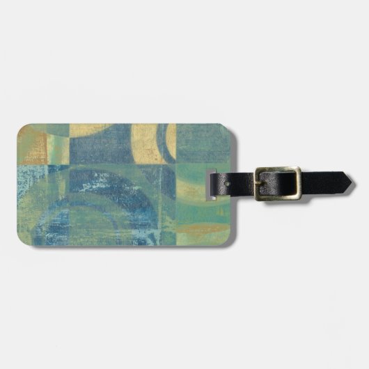 Multicolored Circles & Panels Bagagelabel (Voorkant horizontaal)