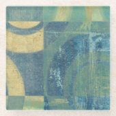 Multicolored Circles & Panels Glazen Onderzetter (Voorkant)