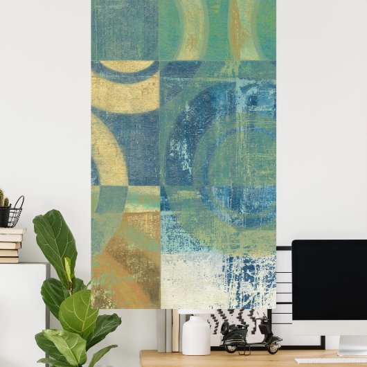 Multicolored Circles & Panels Poster (Thuiskantoor)