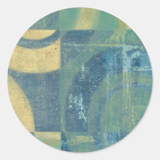 Multicolored Circles & Panels Ronde Sticker (Voorkant)