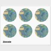 Multicolored Circles & Panels Ronde Sticker (Vel)