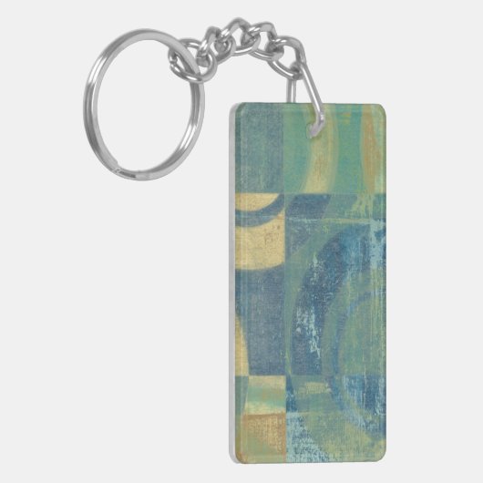 Multicolored Circles & Panels Sleutelhanger (Voorkant Links)