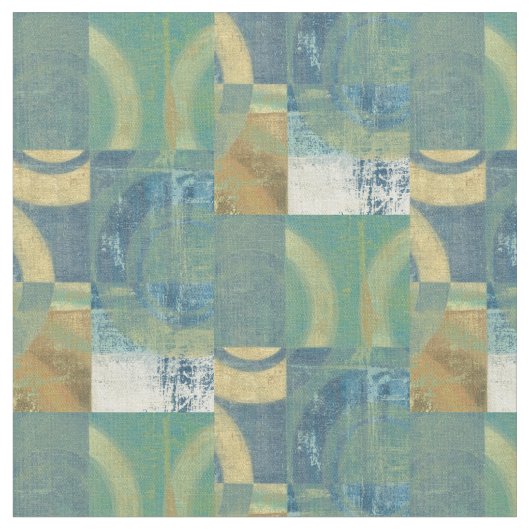 Multicolored Circles & Panels Stof (Close Up)