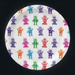 Multicolored Crazy Robot Kids Birthday Party Papieren Bordje<br><div class="desc">Multicolored gekke gekke kinderverjaardagsfeestje robot noemde papieren borden. Witte papieren borden met fel leuke robots die golven en dansen. Jongen en meisjes robots design op papieren borden zullen een leuke aanvulling zijn op je robots verjaardagsfeestje. Borden hebben twee maten.</div>