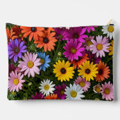 Multicolored Daisy Flowers Pouch Etui (Achterkant)