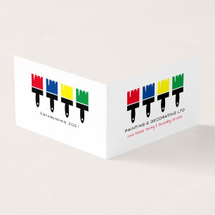 Multicolored de Borstels van de Verf, Schilder & D Visitekaartje