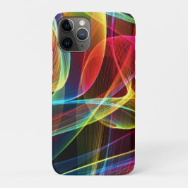 Multicolored Digital Ribbons Pattern iPhone 11 Pro Hoesje