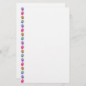 Multicolored Dog Paw Print Pattern Briefpapier (Voorkant / Achterkant)
