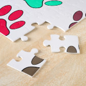 Multicolored Dog Paw Print Pattern Legpuzzel (Zijkant)