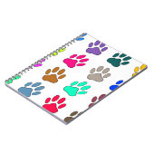 Multicolored Dog Paw Print Pattern Notitieboek (Linkerzijde)