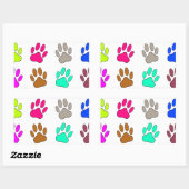 Multicolored Dog Paw Print Pattern Rechthoekige Sticker (Vel)