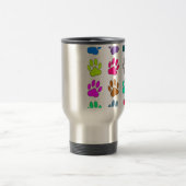 Multicolored Dog Paw Print Pattern Reisbeker (Center)
