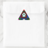 Multicolored Dog Paw Print Pattern Sticker (Tas)