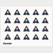 Multicolored Dog Paw Print Pattern Sticker (Vel)
