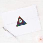 Multicolored Dog Paw Print Pattern Sticker (Envelop)