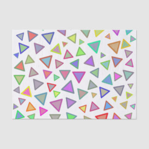 Multicolored driehoekspatroon tissuepapier