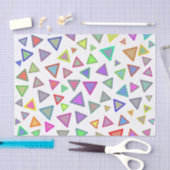 Multicolored driehoekspatroon tissuepapier (Craft)