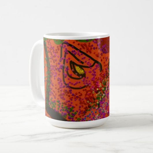 Multicolored Fish Pattern Koffiemok (Voorkant links)
