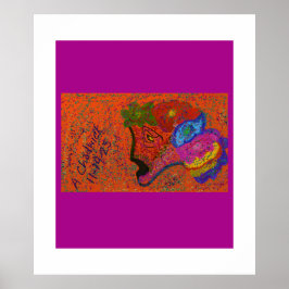 Multicolored Fish Pattern  Poster