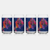 Multicolored Floral Blikvorm Glas (Achterkant)