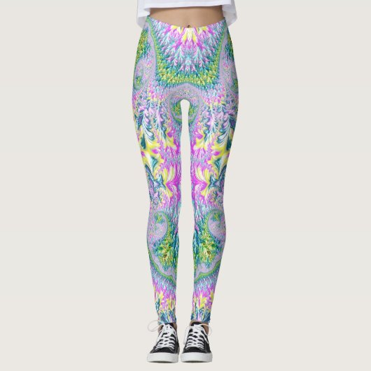 ~ Multicolored Floral ~ Origineel Leggings (Voorkant)