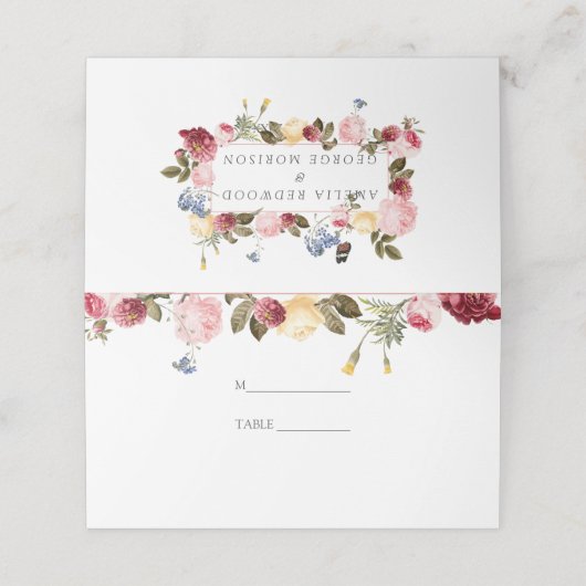 Multicolored Floral Wreath Plaatskaartje (Buitenkant ongevouwen)