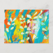 Multicolored Florale Acrylverf Abstract achteraan Briefkaart (Voorkant)