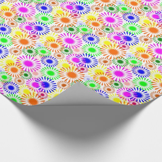 Multicolored Flowers Cadeaupapier (Hoek)
