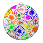 Multicolored Flowers Dartbord (Voorkant)