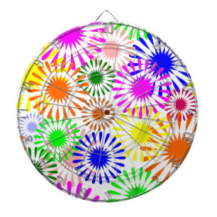 Multicolored Flowers Dartbord