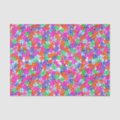 Multicolored Flowers Floral Illustration Pattern Tissuepapier (Voorkant)