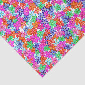 Multicolored Flowers Floral Illustration Pattern Tissuepapier (Detail)