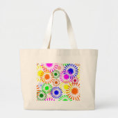 Multicolored Flowers Grote Tote Bag (Voorkant)