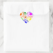 Multicolored Flowers Hart Sticker (Tas)