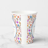 Multicolored Flowers Jack en Jill Shower Papieren Bekers (Rechts)