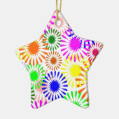 Multicolored Flowers Keramisch Ornament (Links)