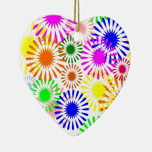 Multicolored Flowers Keramisch Ornament (Rechts)