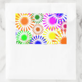 Multicolored Flowers Rechthoekige Sticker (Tas)