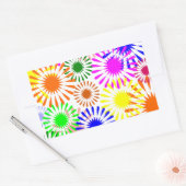 Multicolored Flowers Rechthoekige Sticker (Envelop)