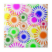 Multicolored Flowers Tegeltje (Voorkant)