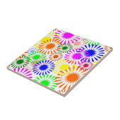 Multicolored Flowers Tegeltje (Zijkant)