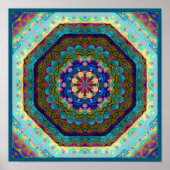 Multicolored Fractal Kaleidoscope Poster (Voorkant)