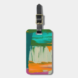 Multicolored Free Expression Painting Bagagelabel