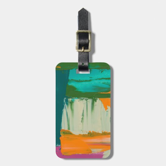 Multicolored Free Expression Painting Bagagelabel (Voorkant verticaal)