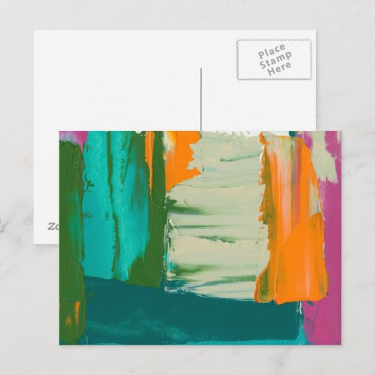 Multicolored Free Expression Painting Briefkaart (Voorkant / Achterkant)