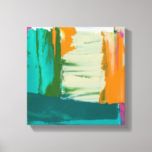 Multicolored Free Expression Painting Canvas Afdruk