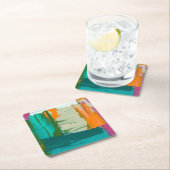 Multicolored Free Expression Painting Kartonnen Onderzetters (Insitu)